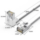 炬信（JUXIN）七类弯头网线CAT7类扁平网线 万兆网络屏蔽双绞连接线 家用电脑宽带成品跳线 下弯白色1米