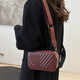 Moda de mujer Versátil Versátil de un solo hombro Crossbody Diseño de nicho de alta gama Hilo bordado de diamantes Baohao 6215 rojo
