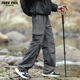 
Foss Phil mountain range charge pants men's spring and autumn three-dimensional loose work clothes outdoor sports straight casual pants 756 gray L