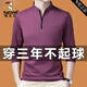 T-shirt à manches longues pour hommes à manches longues de l'âge moyen de l'âge moyen 2025 Spring et automne d'automne Coll de collier de base à moitié à glissière Shirt 6623 Rose Red M 16590-120Jin [Jin est égal à 0,5 kg]