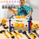 Reparaturwerkzeugkasten für Kinder Spielzeug Boy Assembly Twist Electric Bohrerschraubendreher Set Baby praktisch Demontage und Montage Manual Version 40-Piece-Werkzeugbox Set + Demontage