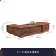 New Chinese style all solid wood desk boss desk president desk high-end executive desk simple chairman boss desk 2.0M boss desk + side cabinet North American ash wood