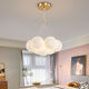 
LED living room main lighting restaurant Nordic creative cream style chandelier bedroom ceiling lamp whole house combination package 1W 9734-black 7-head three-color light change-white ball 15