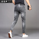JEEP SPIRIT Summer Cropped Jeans Men's Slim Feet 2025 New Smoke Gray Casual Stretch Men's Pants Thin 1049 Cropped Pants Gray Thin 28 2 feet 195-110Jin [Jin equals 0.5 kg]