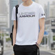 Under Armour UA new sports summer solid color ins round neck T-shirt short-sleeved men and women half-sleeved casual loose fashionable breathable Korean version 11980T-shirt white 5XL