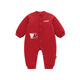 Rabbi baby clothes newborn full-open jumpsuit baby autumn and winter red New Year home romper red 73