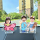 Litian 2025 new car ornaments for small people shaking their heads DIY solar creative sense baby couple photo customization solar dual-use shaking their heads 691 models