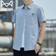 Katzenmann kurzärmeligte Hemd Männer Sommer Outdoor Jacke Revers halbärmeliges Hemd Casual Business Herren Top Bean Green L.