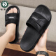 
Woodpecker men's slippers for summer wear new large size personalized black non-slip and anti-odor home beach sandwich 9756 black 40-41