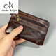 Casa-kupsCK Echtleder-Geldbörse mit Reißverschluss, Herren-Kartentasche, Retro-Tasche aus echtem Leder, ultradünn, kleine Geldbörse, Kartentasche, Münztasche Mini