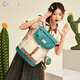 Kouyi Shiyu Yanyan Backpack para mujeres 2025 NUEVA CAPACIDAD Bolsa escolar multipartamental para mujeres College Student Cactus Green