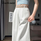 Tachimis Touch Miss Pantalon large drapé haut de gamme pour les femmes 2025 Été mince pantalon yamamoto pantalon de couleur de couleur de la couleurs de squid d'origine noire [style étendu] Hauteur au-dessus de 170 cm S 80-94jin [Jin est égal à 0,5 kg]
