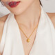 Luk Fu Schmuck Seide Gold Fuß Gold Love Gold Halskette Frauen herzgeformte Kette Price L07TBGN0026 ca. 4,85 Gramm