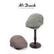Mr DUCK new product British houndstooth beret linen duck cap for men and women MW361113-Chinese style southern red M (55-58cm)
