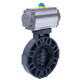 
D671X-10S Pneumatic Plastic Butterfly Valve Pneumatic UPVC Butterfly Valve Pneumatic PVC Butterfly Valve DN50-DN300 DN50 (63mm) 2 inches