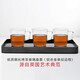 
Sanqi Tiger Pallet Rectangular Household Water Cup Plate Tableware Hotel Tea Cup Tea Set Living Room Glass Tea Tray Small Stripe Tray 3523+ Pallet Pad