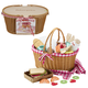 Fisher-Price Girls Juguetes para niños Regalos de cumpleaños House Fisher Wooden Building Blocks Canasta de picnic Hxt81