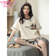Modal 2025 Nuevo pijama para pantalones cortos de verano para mujeres Sorths Style Style Styling 'Simple Ropa de ropa para el hogar ZH-9857# Shorts M (80-100Jin [Jin equivale a 0.5 kg])