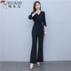 Woodpecker Casual Temperament Set Women's 2025 Summer New Fashion Professional Elegant High-End-Promi-Göttin-Stil Zwei-Keuchen-Navy Blue M Empfohlen 80-90jin [Jin ist 0,5 kg]
