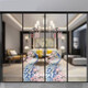 
Living room four-door sliding door glass anti-collision sticker Chinese style sticker New Year decoration arrangement festive self-adhesive painting 9274 lotus + fresh lotus_a70