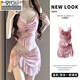 Modal Bikini Badeanzug Frauen 2025 Drei-teilige Folie weiblicher konservativer Meeresurlaub Nische Hot Spring Swimsuit Wasser 9882 Blau [Hongkong Konkubine] M [Vorschlag 85-95jin [Jin gleich 0,5 kg]]]