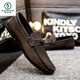 
Woodpecker Beanie Shoes Men's 2025 New Spring Men's Shoes British Men's Casual Leather Shoes Fashion and All-match Leather Casual Board Shoes YL-D826 Brown 39