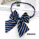 Tanbeiman Bank Bow Tie Women's Bow Tie Part-time Workplace Daily Knot Student School Uniform Bow Post Work Uniform Shirt Stewardess Bow Tie Neck Flower Blue Background Gold Bar Knot Free Suitable for Various Occupations/Shirts/School Uniforms
