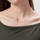 Chow Sang Sang White Chopard Chain 18K Gold Cable Necklace Plain Chain Neck Accessory Women's Versatile 94220N Pricing 47cm