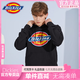 
Dickies sweatshirt men and women couples Dikushi 2024 new hooded autumn and winter couples cotton plus velvet top student trendy brand Asphalt black-12596 [2023 new product/color radium S