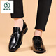 Specht Mattanzug Herren Lederschuhe Herren flacher Glanz formeller Kleidung Jugendspitze