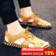 Sandalias de cuero de carpintería de carpintería 2025 NUEVO SUMER SUMER OUTER DE CUERO MARCA DE LA MARCA Romana Conducción de sandalias de playa HY/HY9926-A- A- AHEVE 39 Código deportivo