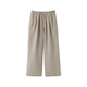 MUJI (MUJI) Style pour femmes, pantalon de version à largeur de chanvre, pantalon décontracté pour femmes, pantalon, pantalon large, 25 ans de style d'été, vêtements pour femmes, jaune clair (155/62a)