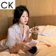CK lace striped ice silk pajamas for women ins spring and summer ins windy home clothes can be worn outside LW-9214 [fabric] M [recommended 80-100Jin [Jin equals 0.5 kg]]