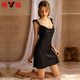 Yalu Pajamas sexy de alta gama para mujeres Pure Desire Pure Silk Primavera y Autumn Start Nightgown Summer Nightgown Feeling New Summer Style 6629 Single Skirt Rose Red XL