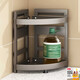 Kangti Gun Ash Kitchen Condepation Rack Storage Corner Corner Triangular Triangular condimento Herramientas de corte de cocina Portsticks Rastreador de almacenamiento de esquina [Modelo de insignia] Ash-Three-Shreyer 30 Altura 695
