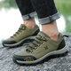 Camel (chameau) Chaussures pour hommes du printemps de taille brisée avec des chaussures de randonnée en cuir imperméable et résistant à l'usure sans glissement.