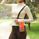 Running mobile phone sports arm bag for men and women sports fitness equipment arm arm storage outdoor small bag sports chest bag running arm bag-warm orange red