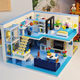 LE High-Tech Street View Building Bloum House Diy Villa Garden pour enfants Assemblée éducative Toys Small Wangwang Fashion Home [1048 Particules] + Acrylique