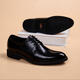 Xo Lederschuhe Männer [hochwertiger Kuhläden] Männergeschäft formelle Freizeitschuhe Herren britische Büro Derby Schuhe Herrenschuhe schwarz [Handgriffmuster-starke Textur] 6621-2 42