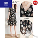 La cubierta de carne suelta de gama alta de Romon y el vestido de alas estampada de hadas adelgazante para mujeres en verano es súper hermosa y de moda. Una marca de alta gama + Black + Top Ten Women's Clands 3xl