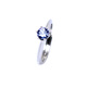 DL 1998 Fat Donglai same style tanzanite ring silver natural l natural tanzanite ring female blue gemstone ring overlapping live mouth