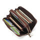 Xiangfu Handtasche Damen Clutch Bag European und American Fashion Wallet Frauen Langer Kapazität großer Kapazität Reißverschluss Kupplungsbeutel GD Doppelzipper-Dark Brown