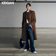 Keigan/Eröffnungsraum Ruf Gott Hosen vier Jahreszeiten importiert japanische modische Drei-Druck-Linie hohe Taille Straight Jeans Frauen VTG Fliesen Blau M 36