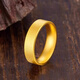 Dewey Fan gold-plated silver 999 ancient method safe and sound ring 24k ring light luxury niche plain ring as a gift for the target person safe and sound ring (gold about 0.4) No. 8
