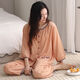 Yalu Pure Cotton 7-Viertel-Ärmel-Pyjamas für Frauen im Sommer kurzärmelige neun Viertelhosen für sommerdünnen Dünngrößen Reine Baumwoll-Kleidung 4840 [Damen-Baumwolle] M 80-100jin [Jin entspricht 0,5 kg]