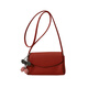 Nanfeng Chio2nd echtes Leder-Leder-Kuhläden-Wolken-Mousse kleine Quadratbeutel für Frauenbeutel Litschee Muster Pendler Frauen One-Shoulder Crossbody Bag Cherry Red [Send Rosenanhänger]