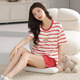 Yalu Summer Girls Kurzärärmische Shorts lässige Baumwollpyjamas Frauenanzug atmungsaktivem Schlaf koreanischen Stil Kleidung kann außerhalb von 9854 m getragen werden