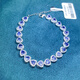 Yixiang natural tanzanite bracelet with alluring purple pure body and sparkling fire. 925 silver precision inlay 4*4mm supports detection. Natural tanzanite bracelet with alluring purple all pure body and sparkling color.