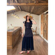 Innen und Außen 2025 Französisch Französisch Einfache One-Shoulder-Kragen-Bow geschnittene Chiffon-Kleid 13897 Schwarz Aprikose L.