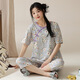 Yalu Summer National Style Pajamas Женский костюм тонкая повседневная национальная тенденция с коротки